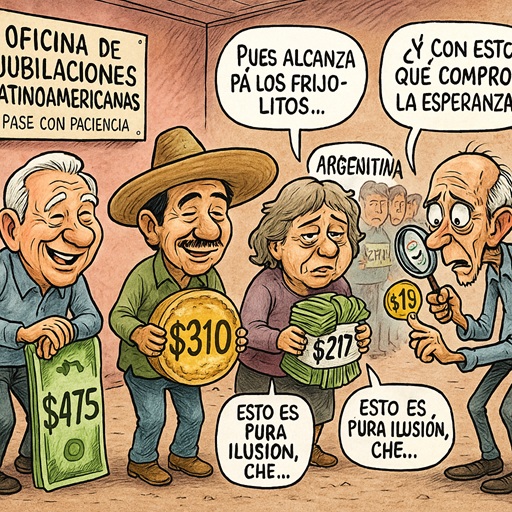 México, con pensión mínima de 310 dólares, por debajo de Uruguay y Colombia